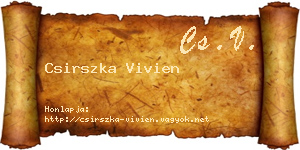 Csirszka Vivien névjegykártya