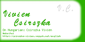 vivien csirszka business card